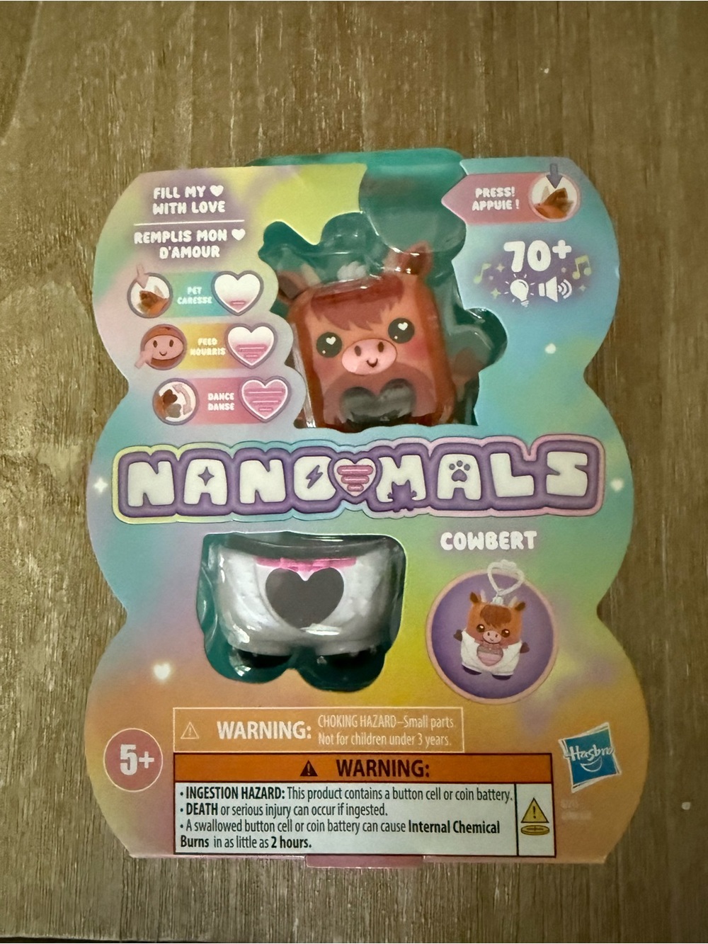 Hasbro Nano-Mals Cowbert the Highland Cow Electronic Fidget Pet NEW Toy gift